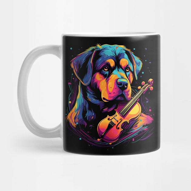 Rottweiler Playing Violin by JH Mart